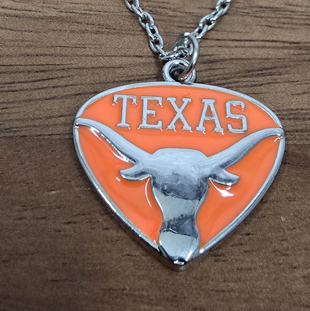 Texas Longhorns Necklace Silver UT‎